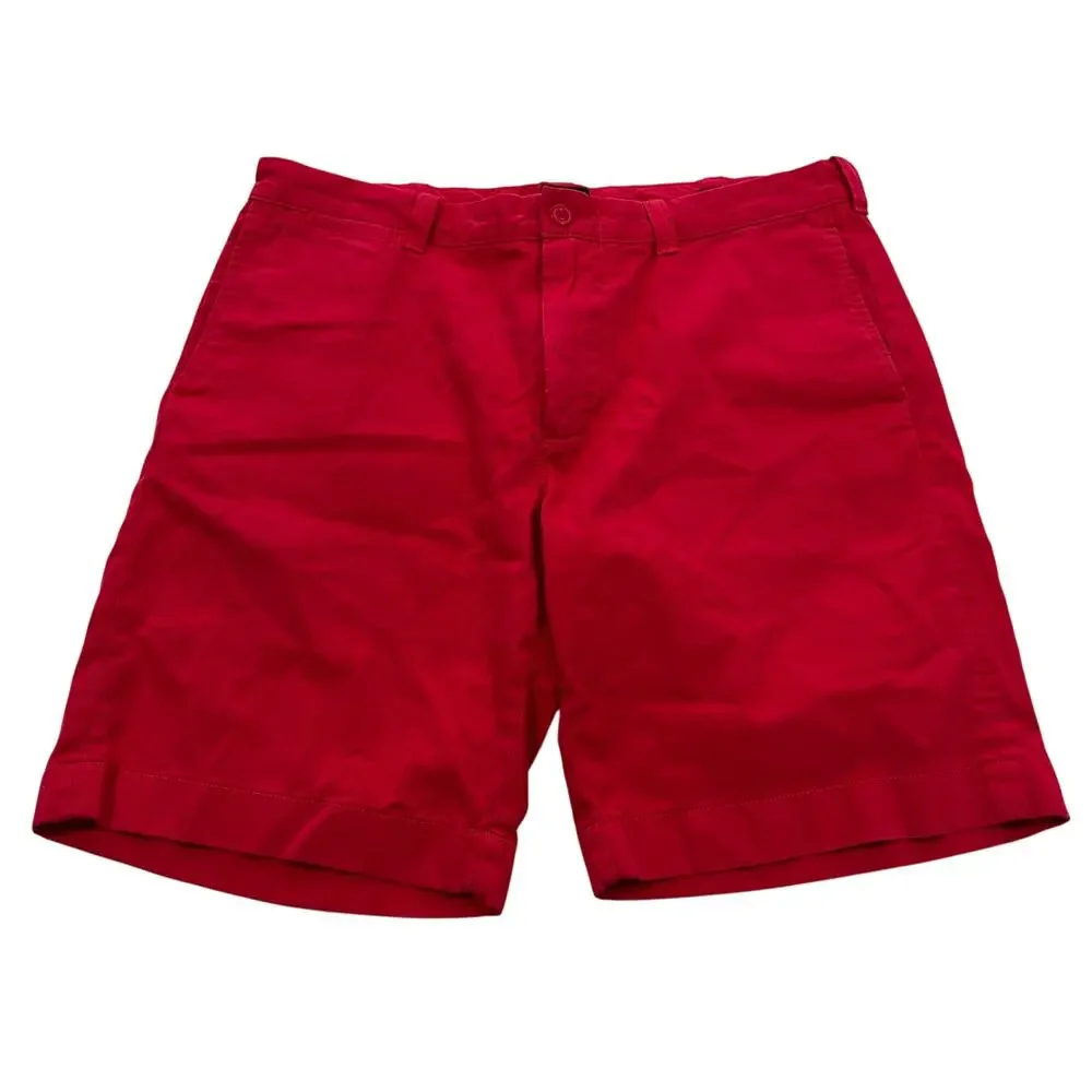 17-6 J. CREW Men's Stanton Chino Shorts Red 34x9